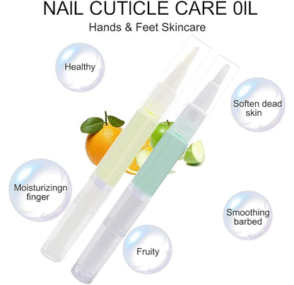 8PCS Cuticle Oil Pens,Cuticle Revitalizer Oil Pen with Soft Brush,Cuticle Oil Bulk for Nails Moist and Treatment,Nail Oil Manicure Repair The Cuticle,8 Kinds of Fruity Smell