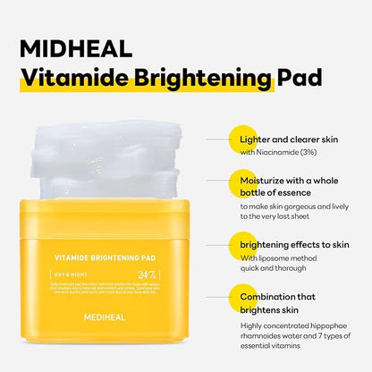 Mediheal Vita Glow Set – Vitamin C Brightening Serum & Eye Patches for Radiant Skin, Dark Circles & Dullness