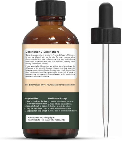 Osmanthus (Osmanthus fragrans) Oil | Pure & Natural Steam Distilled Essential Oil for Aroma, Diffusers & Skincare - 30ml/1.01fl oz