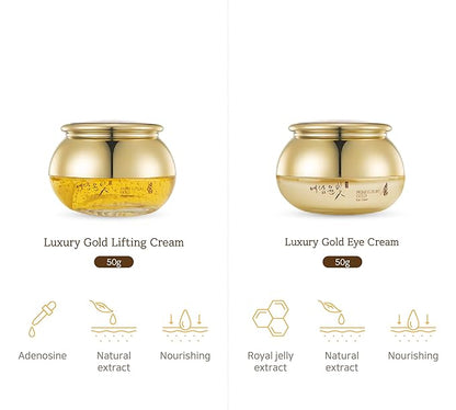 YEDAM YUN BIT Prime Luxury Gold Women Skin Care Set With Skin, Emulsion, Cream, Serum, Wrinkle Care Nourishing And Moisturizing, Calming Korea Cosmetics