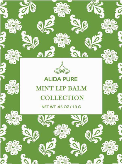 Mint Lip Balm Collection, Vegan Lip Balm Set, Beeswax Free, with Avocado Oil, Organic Jojoba Oil, and Vitamin E, Natural Moisturizer for Dry, Chapped Lips, 3 Tube Set
