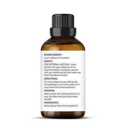 Majestic Pure USDA Organic Lemon Essential Oil | 100% Organic and Premium Quality| Aromatherapy, Skincare, Hair Care, & Household Use | 0.3 fl. Oz