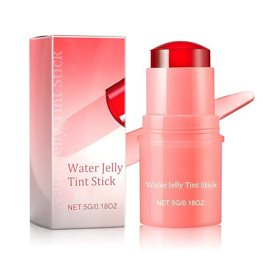 Cooling Water Jelly Tint, Multi-Use Sheer Lip & Cheek Stain, Water Jelly Blush Lip Gloss, Buildable Watercolor Finish Vivid Color Jelly Tint Stick - Vegan, Cruelty Free