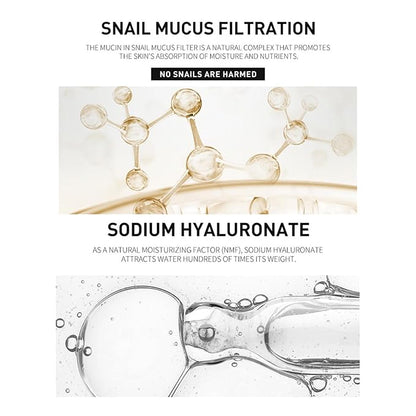 Advanced Snail Mucin 96% Power Repairing Essence, Snail Mucin 96% - Anti-Aging Serum, With Snail Secretion Filtrate For Dull (01)