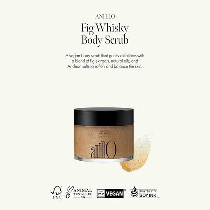 Fig Whiksy Body Care Set - Moisturizing Body Oil & Vegan Body Scrub – Deep Hydration & Exfoliation, Woody Scent, Paraben & Sulfate Free