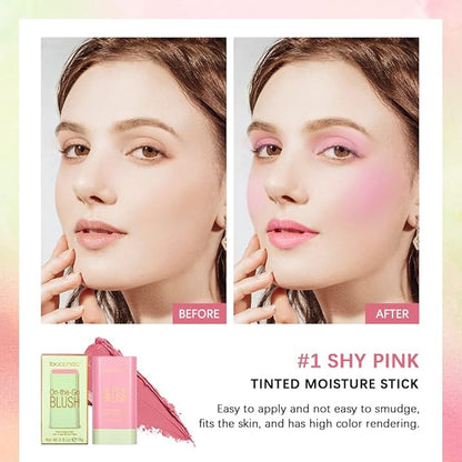 Blush Stick Waterproof Matte Finish Long Lasting Pink (1#shy pink)