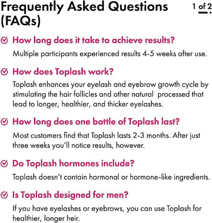 Eyelash Growth Serum - Innovative Formula for Longer, Thicker, Fuller Brows & Lashes - Natural, Cruelty-Free & Hypoallergenic - 0.10 fl.oz.