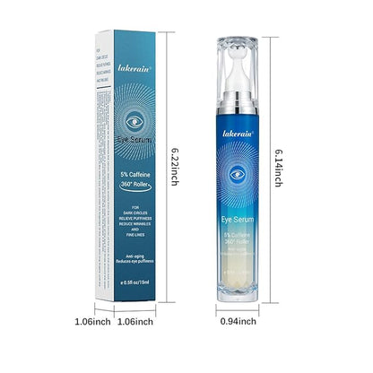 Eye Serum with Roller ball, 15 ML Eye Cream for Dark Circles and Puffiness, Anti-Aging Under Eye Roller Cream Reduce Wrinkles and fine lines