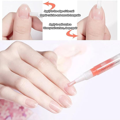 Natural Nail Growth Oil,Nail Growth Oil Pen,Cuticle Oil, Natural Growth Serum For Nails Moisturize -For Growth And Strength, Nail Strengthener For Damaged Nails (Aloe oil, 0.18 / Fl Oz)