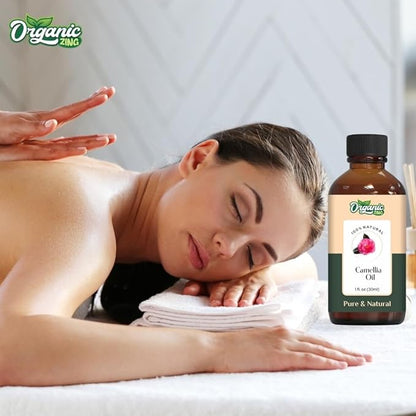 Camellia (Camellia Japonica) Oil | Pure & Natural Carrier Oil for Skincare, Hair Care & Massage - 30ml/1.01fl oz