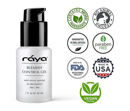RAYA Blemish Control Gel (703) | Oil Controlling Facial Treatment Serum for Oily and Break-Out Prone Skin | Helps Reduce and Clear Up Blemishes