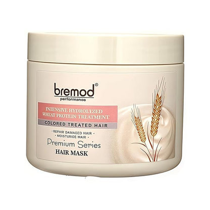 Wheat Protein Hair Mask Intensive Repair Treatment for Color-Treated，Damaged Hair Strengthens, Boosts Elasticity, Adds Volume, Locks in Moisture 16.9 Fl Oz