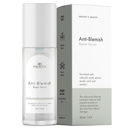 Anti-Blemish Repair Serum by Project E Beauty | Soothes, Hydrates & Minimizes Pores | 50ml