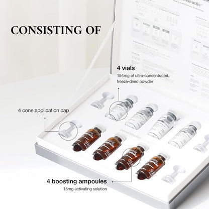 JEU'DEMEURE Collagen, Peptide, Hyaluronic Acid Serum, Face Lift with DermiShuttle, Korean Serum for Anti-Aging, Microneedling, Skin-Firming, Brightening, Hydrating for Face (without microneedle)