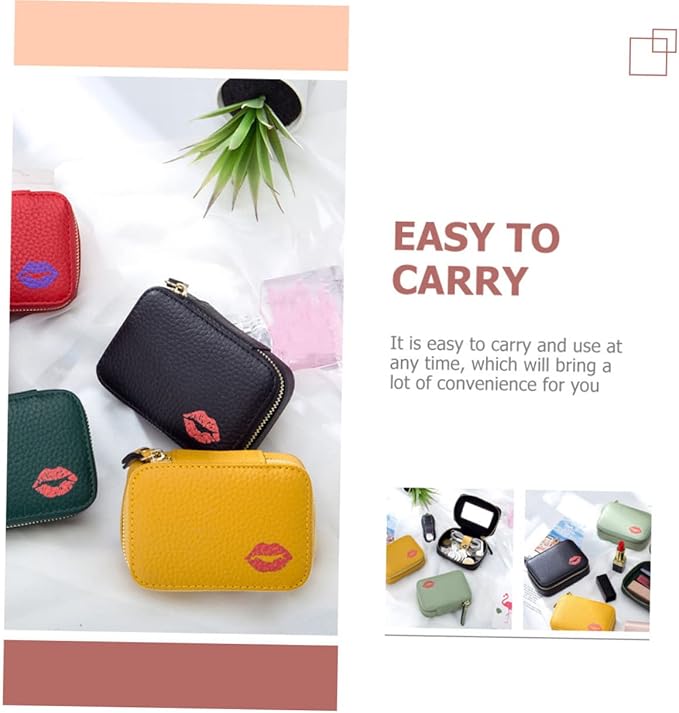 Mobestech Cosmetic Bag Toiletry Lipstick Holder Bag Faux Bag