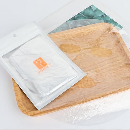100Pcs Facial Plastic Mask Oil Facial Mask Paper Disposable Facial Sheet Mask Facial Skincare DIY Wet Compress Moisture Special Ultra-Thin Film for Spa Beauty Salon Elitzia