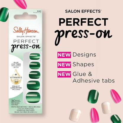 Sally Hansen Instant Cuticle Remover and Salon Effects Lost in the Frost Press On Nails Kit, Nail Care and Manicure Set