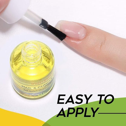 modelones Cuticle Oil and Nail strengthener, 15ml Nail & Cuticle Care Strengthener Oil Vitamin E + B Cuticle Revitalizing Oil for Nail Growth and Gel Nail Polish