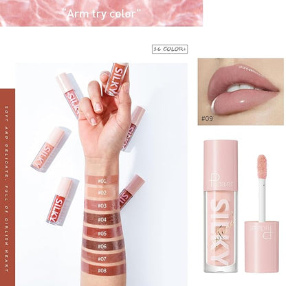 DIARO Lip Gloss, Mirror Lip Glow Oil, Moisturize Lasting Ultra-Shine, Liquid Lipsticks has a Glassy Texture Long Lasting Moisturizing Non-sticky, Moisturizing Lip Plumping Gloss