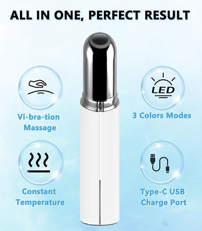 Neck Face Massager, BUV Face Sculpting Tool, 3 Color Modes and Vibration for Facial Massager, Mini Led Face Sculpting Device for Skin Care, Baby White