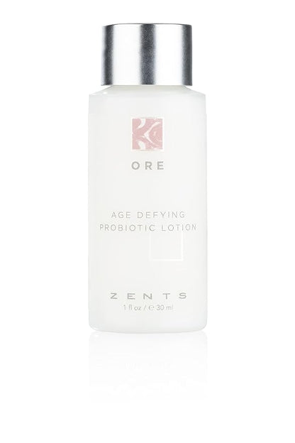 Zents Age Defying Probiotic Lotion (Travel Size - Ore Fragrance) Anti-Aging Body and Hand Cream with Organic Shea Butter & Hyaluronic Acid, 1 fl oz, TSA Approved