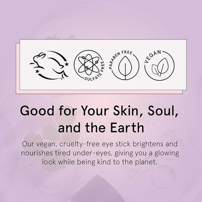 grace & stella Under Eye Brightener Balm Stick - Travel Size Toiletries - Retinol & Caffeine Eye Cream for Dark Circles, Puffiness, Wrinkles - Hydrate and Brighten - Vegan Skincare (0.13oz / 3.5g)