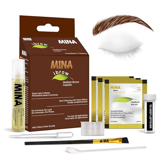 MinaiBrow Tint Kit (Medium Brown)