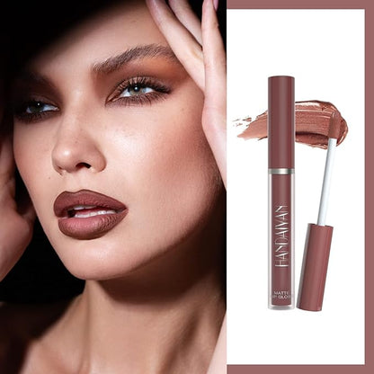 6pcs Matte Liquid Lipstick Set, Nude Lipsticks Makeup Gloss
