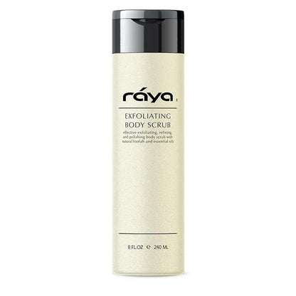 RAYA Exfoliating Body Scrub 8 oz (S-103) | Exfoliating, Refining, and Polishing Body Scrub | Made with Natural Loofah and Essential Oils | Relieves Ingrown Hairs