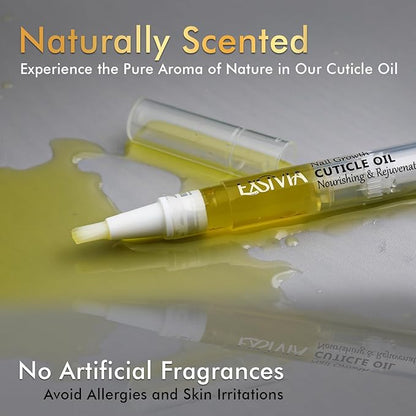 Nail Strengthener & Cuticle Oil for Stronger, Longer-Looking Nails – Made with Natural Oils, Helps Restore Damaged, Dry & Weak Nails