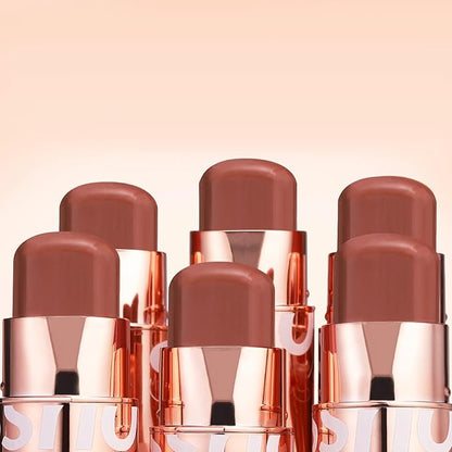 Cream Blush Stick for Cheeks Makeup, Waterproof Face Rose Red
