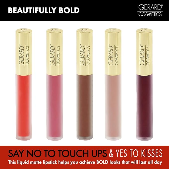 Gerard Cosmetics HydraMatte Liquid Lipstick Mudslide | Brown Lipstick with Matte Finish | Long Lasting and Non-Drying | Super Pigmented Fully Opaque Lip Color