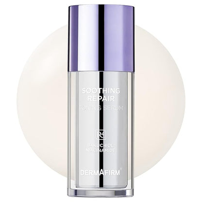 DERMAFIRM Soothing Repair Toning Serum R4 | Korean Bakuchiol Face Serum w/Niacinamide & Peptides | Calming and Correcting Facial Serum | No Animal Trials No Parabens 1.01 fl oz