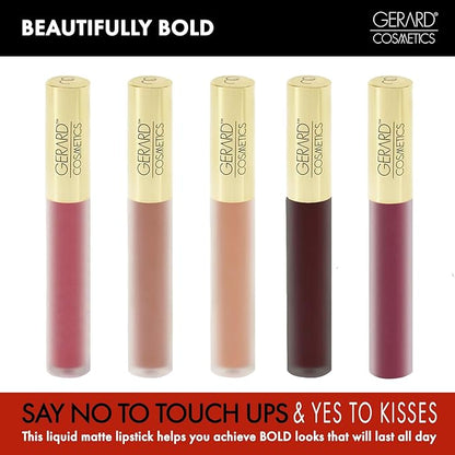 Gerard Cosmetics HydraMatte Liquid Lipstick Boss Lady | Brown Matte Lipstick | Long Lasting and Non-Drying | Super Pigmented Fully Opaque Lip Color