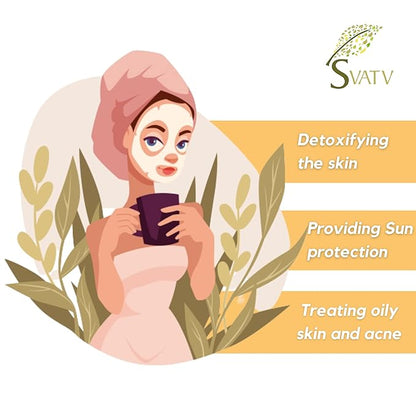 SVATV Kaolin White Clay Natural For Face Mask Bath Bomb Clay, Diy Spa Mud Mask For Soap Making 227g, Half Pound