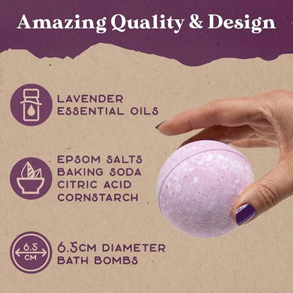 Purple Canyon Lavender Bath Bombs for Women | Relaxing, Natural Bath Bombs | Relaxing Self Care Gift