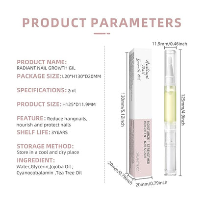 Cuticle Oil Pen， Nail Growth and Strengthener，Nail Growth Oil，Nail Hardener for Damaged nails