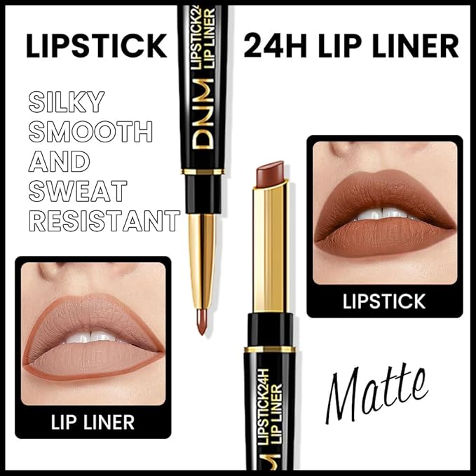 evpct 3Pcs Light Nude Dark Deep Brown Matte Lip