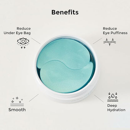 Under Eye Patches for Dark Circles, Puffiness - Eye Bag, Wrinkle Treatment Gel Mask - Caffeine Hyaluronic Acid Niacinamide - Brightening Hydrating - Korean Skincare, Birthday Gift for Women, 30Pairs