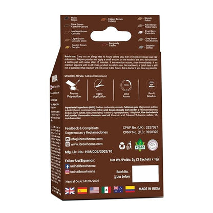 MinaiBrow Tint Kit Medium Brown