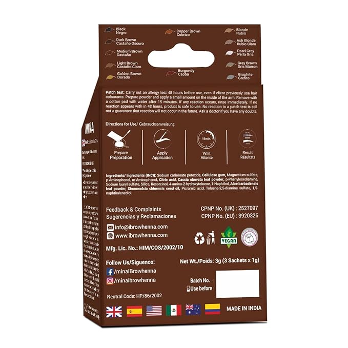 MinaiBrow Tint Kit (Medium Brown)