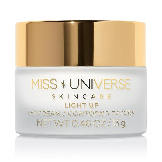 Light Up Eye Cream .46 oz, Firming Under Eye Cream for Dark Circles and Puffiness, Under Eye Brightener Face Cream for Women, Facial Skin Care Product with Hyaluronic Acid