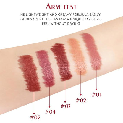 evpct 5Pcs Mauve Orange Brown Rose Dark Ruby Red Matte Velvet Lipstick Set for Women Waterproof Long Lasting Smudge Proof Lip Stain Makeup 24 hour Lip Stain Makeup matte lipstick 24 hours original