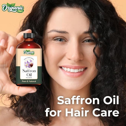 Saffron (Crocus sativus) Oil | Pure & Natural Essential Oil for Aroma, Diffusers, Skincare & Haircare- 30ml/1.01fl oz
