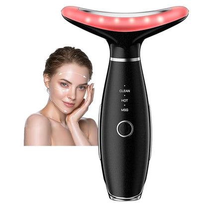 Neck Face Massager, Portable Facial Massager, 3 Modes Face Sculpting Tool, Face Massager Tool for Skin Care, (Black)
