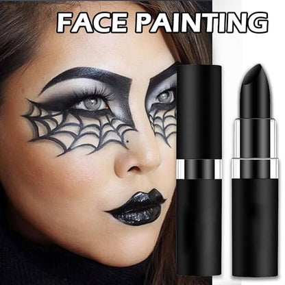 Kaely 1Pcs Black Face Paint Stick,Pro Eye Black Stick Baseball Football Softball,Easy to Color,Black Matte Lipstick Face Body Paint Set,Halloween Birthday Party Clown Makeup Sets,07