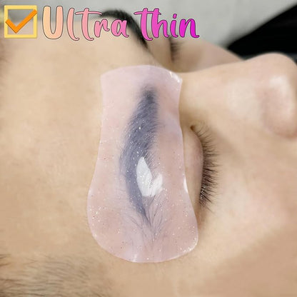 Brow Perm Patch Eyebrow Lamination Cover Tool Silicone 8 Pcs Lash Lift Shield Mate Self Sticky Gel Eyebrow Perming Pads Soft Patches Self-Adhesive Reusable Pads (Multiple Color)