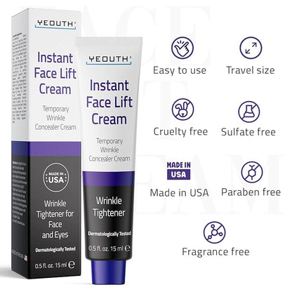 YEOUTH Instant Face Lift Cream, Temporary Skin Tightening Under Eye Cream for Women, Tightening and Lifting Concealer 15ml