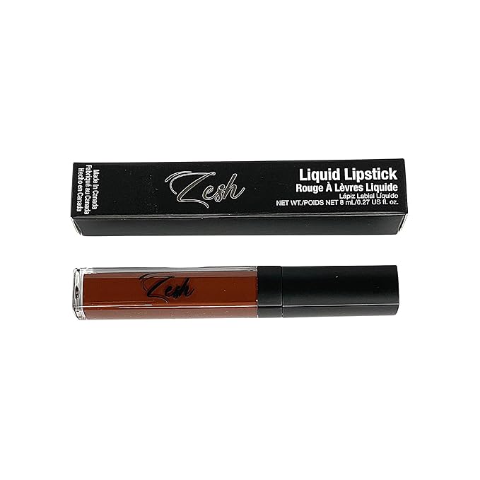 Zesh Brown Full Coverage Lipstick - 8ml Made In Canada