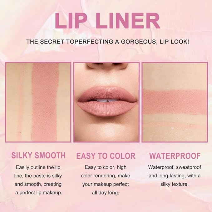 evpct 1Pcs Nude Beige Brown Lip Liner and Lip